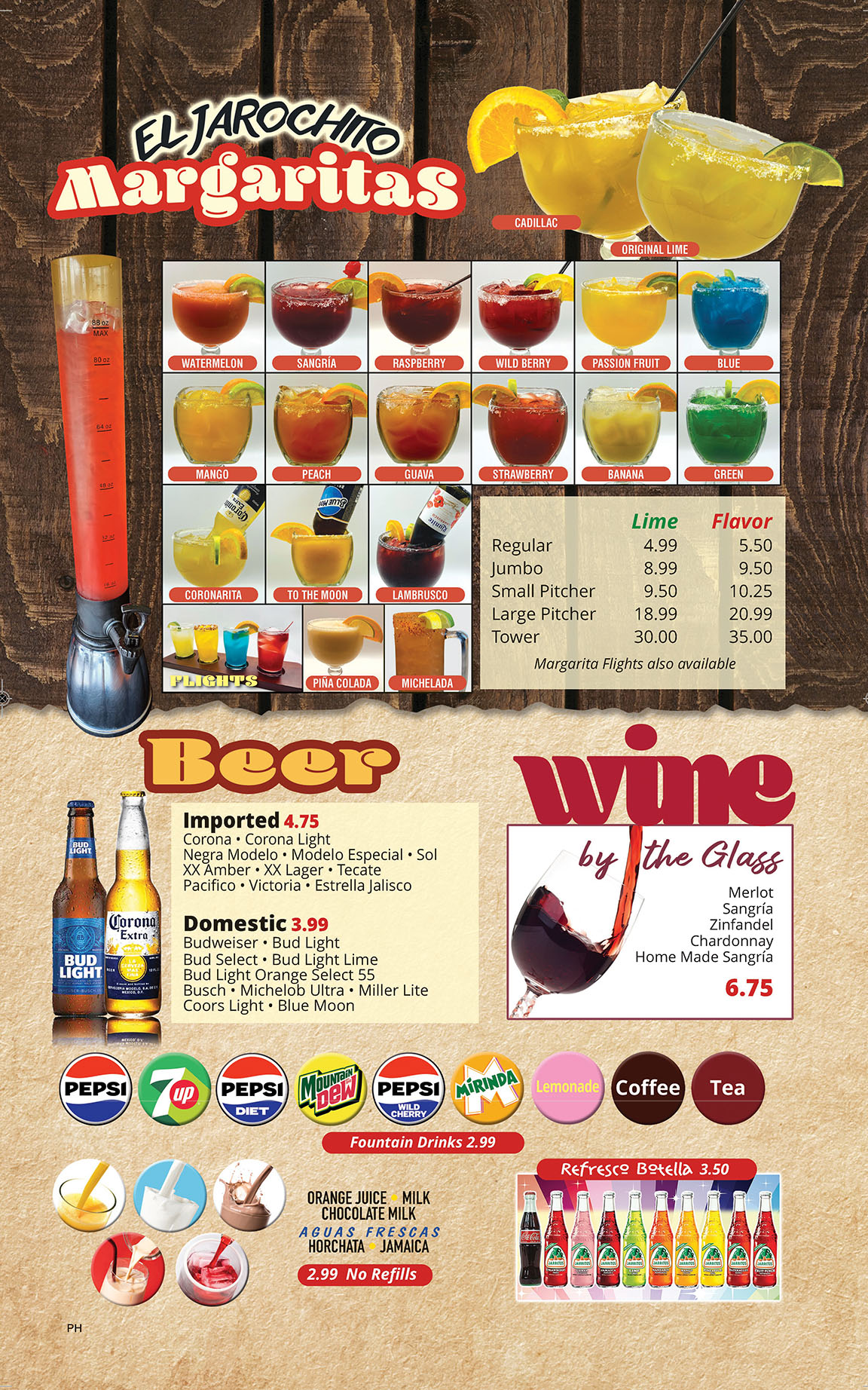 El Jarochito Mexican Restaurant drink menu image